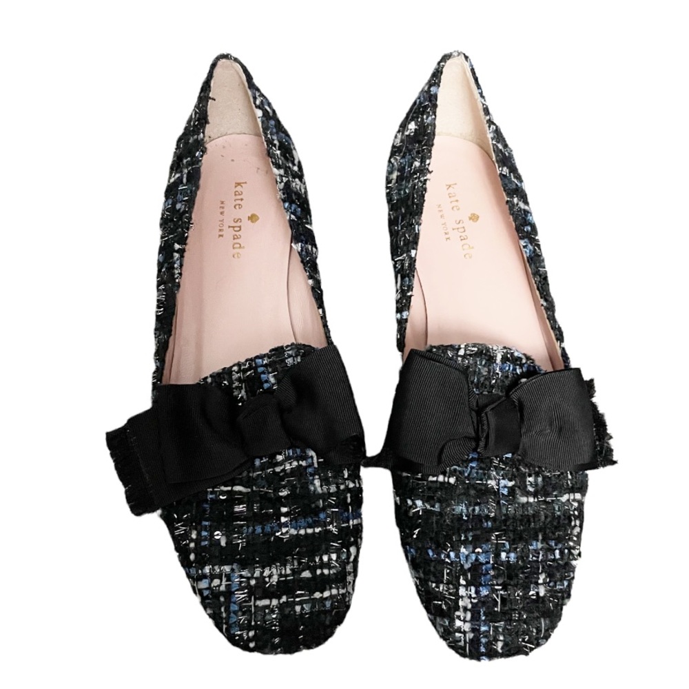 Kate Spade Gino Bow Tweed Slip-On Pumps